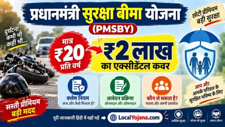 प्रधानमंत्री सुरक्षा बीमा योजना ₹20 में ₹2 लाख का कवर