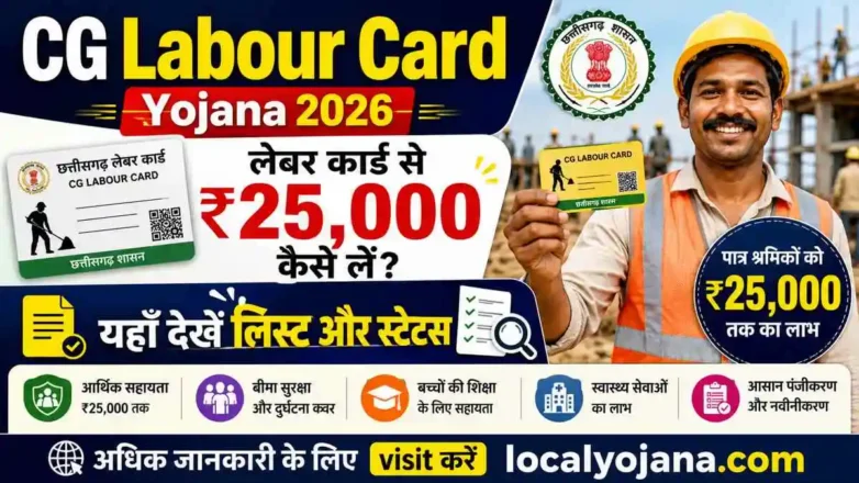 CG Labour Card Yojana application process, Chhattisgarh Shramik Card list status.