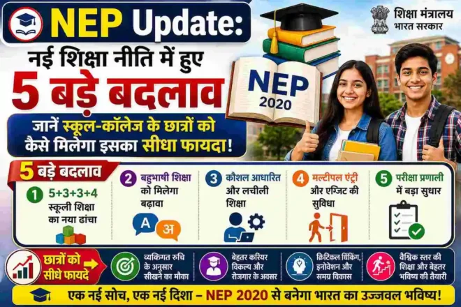 Nai shiksha neeti 2026 के 5 बड़े बदलाव और फायदे
